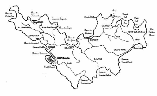 St Barts Map, Saint Barth Map